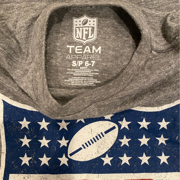 NFL Logo Kids Team Apparel Size S/P 6-7 Boys Gray T-Shirt! - Picture 3 of 3